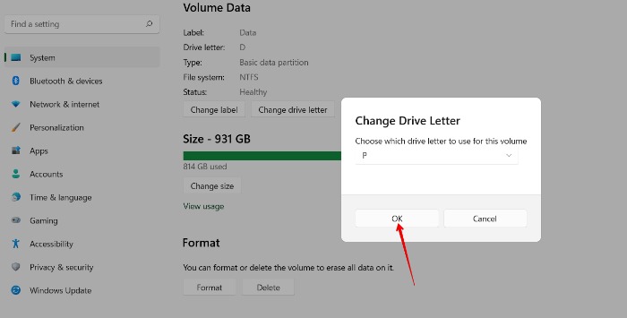 System Change Drive Letter