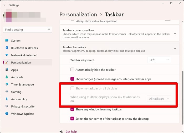 Windows 11 Taskbar Not Working Multiple Display