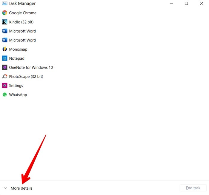 Windows 11 Taskbar Not Working Task Manager More Details