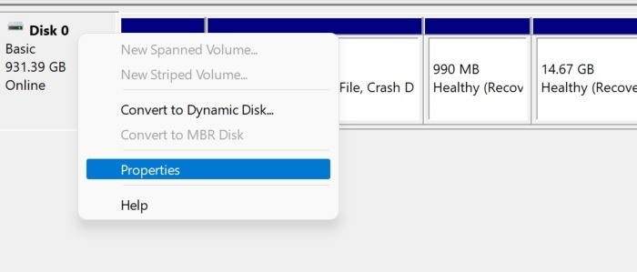 Windows Hard Disk Problem Properties Disk0