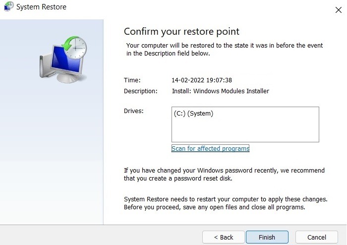 Windows Hard Disk Problem Restoring Confirmed