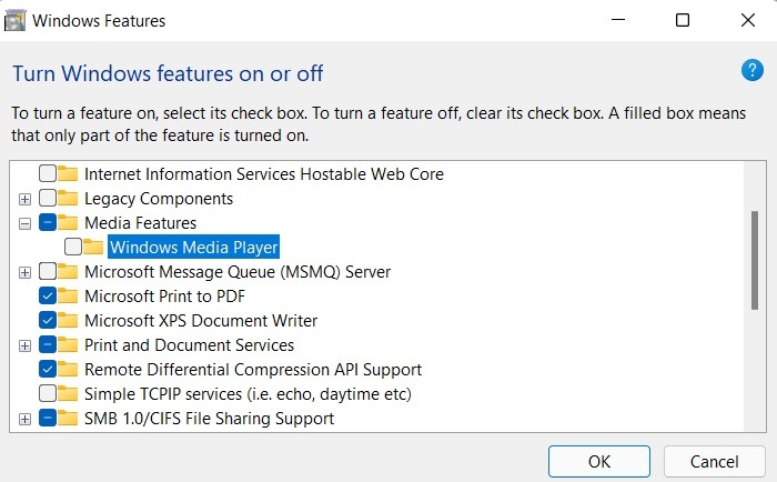 Wmpnetwk Exe Windows Features Wmp Turned Off
