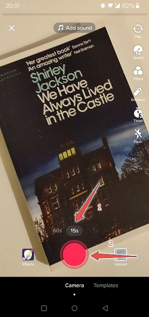 Add More Songs Tiktoks Start Recording