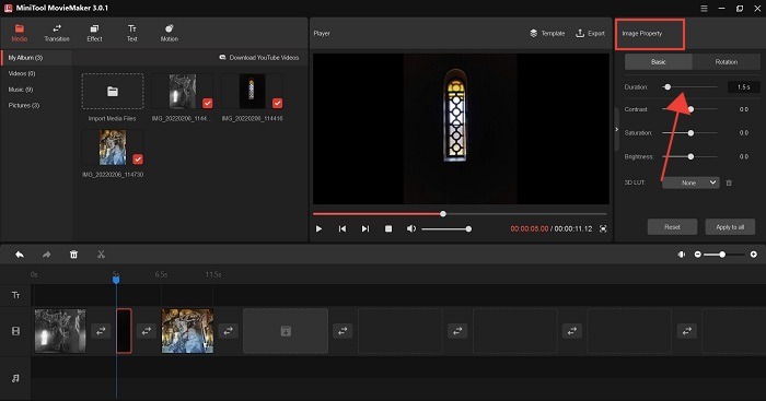 Add Photos Reels Desktop Image Property