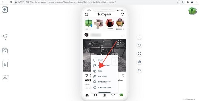 Add Photos Reels Desktop Inssist Add New Reel