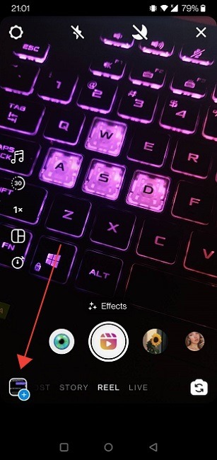 Add Photos Reels Mobile Add Photos