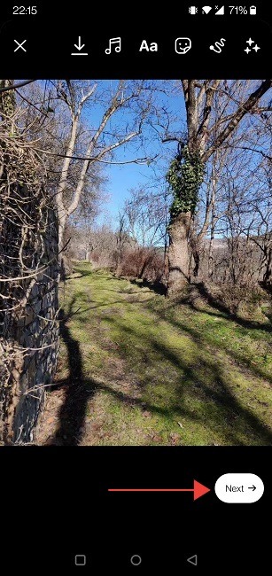 Add Photos Reels Mobile Next To Publish