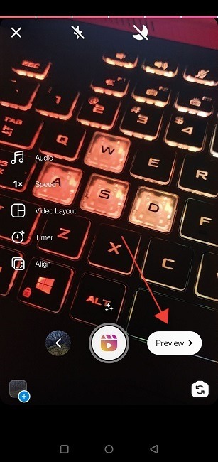 Add Photos Reels Mobile Preview Button