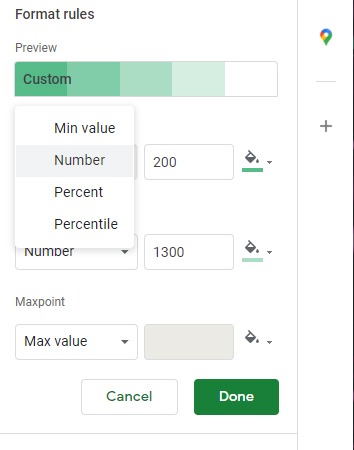 Auto Fill Colour Cell Google Sheets Scale Dropdown