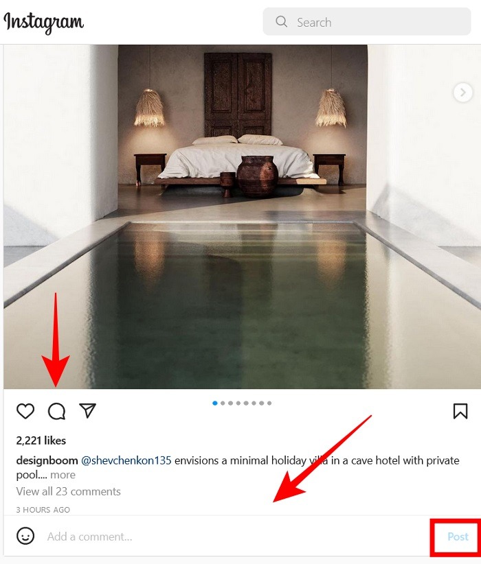 Comments Instagram Desktop Comment Options
