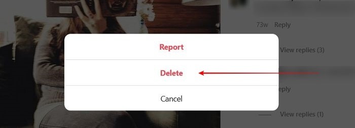 Comments Instagram Desktop Delete