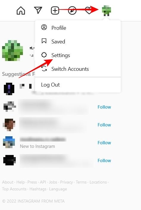 Comments Instagram Desktop Settings