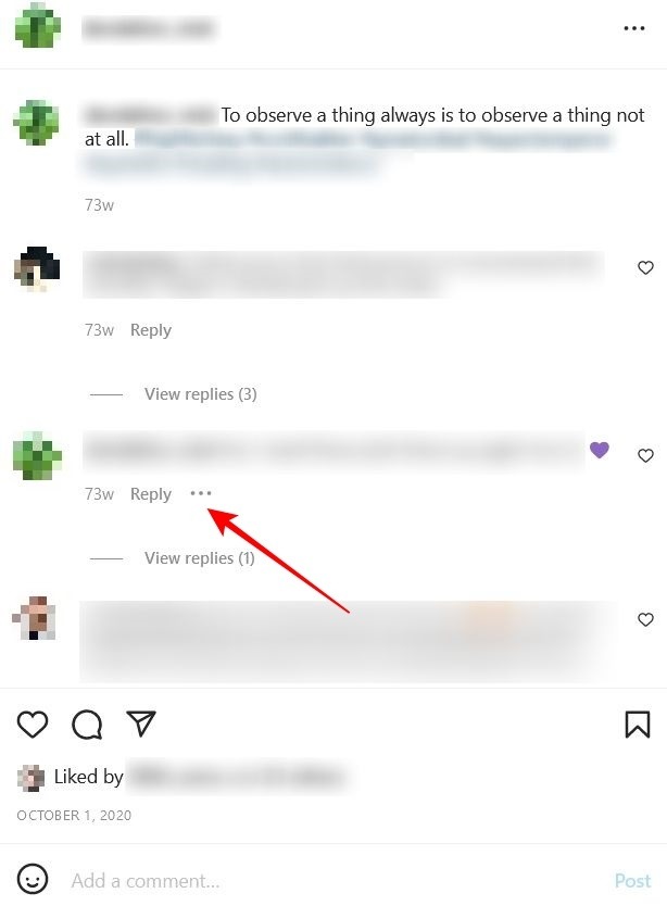 Comments Instagram Desktop Undo