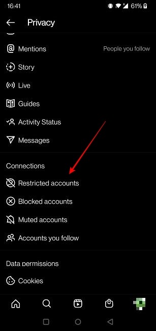 Comments Instagram Mobile Restricted Accounts