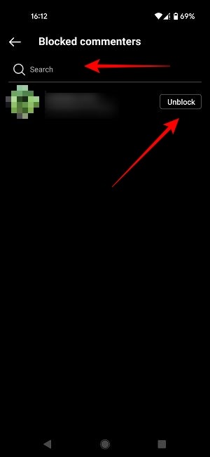 Comments Instagram Mobile Search Unbock