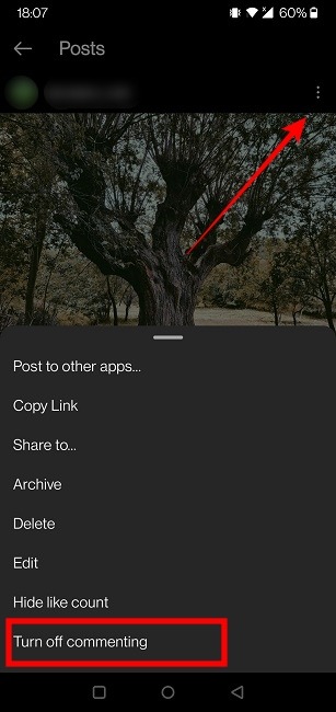 Comments Instagram Mobile Turn Off Commenting