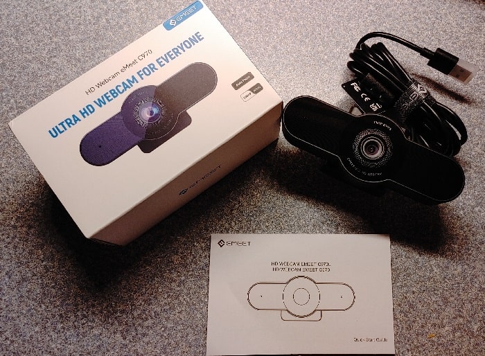 Emeet C970 Webcam Review In Box