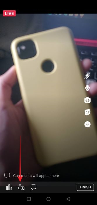 Adding more people to a Facebook Live while it's unfolding.