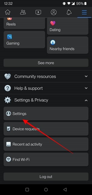 Facebook Phishing Mobile Settings