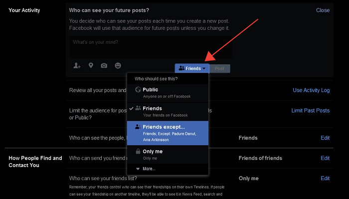 Facebook Restricted List Desktop Change Past Audience