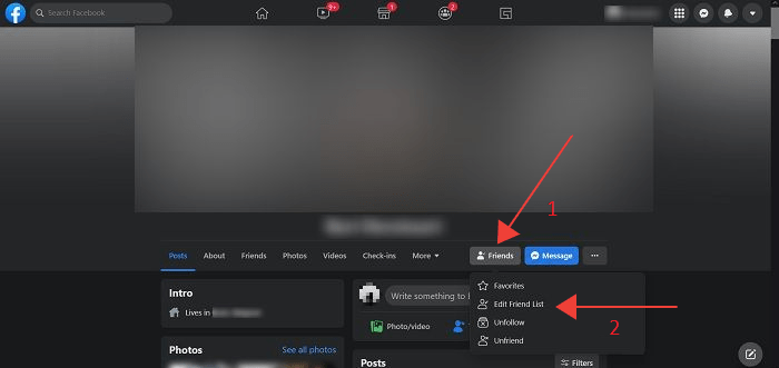 Facebook Restricted List Desktop Edit Lists