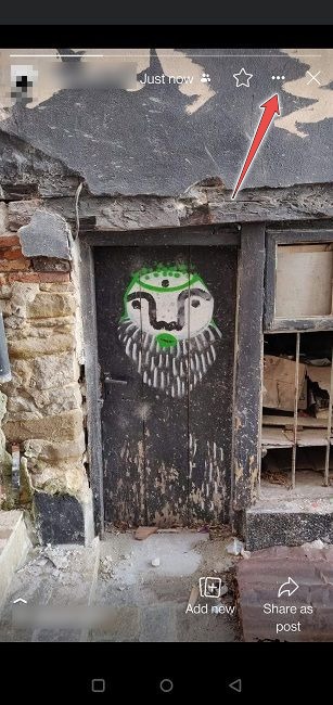 Facebook Stories Mobile Three Dots