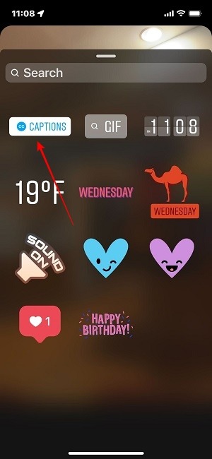 Instagram Reels Voice Caption Sticker