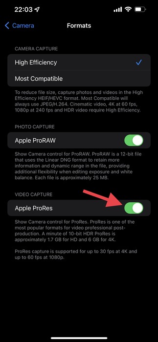 Iphone 13 Pro Prores