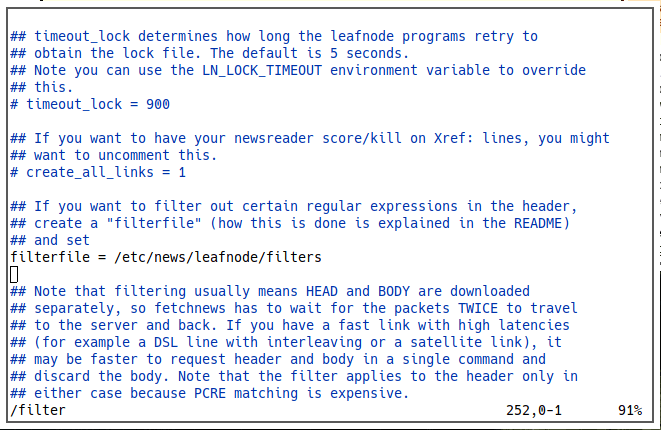 Leafnode 12 Filterfile