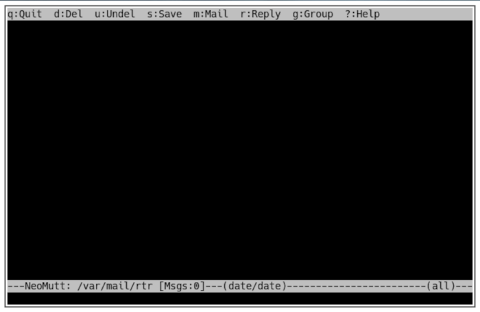 Linux Email 52 Neomutt Welcome