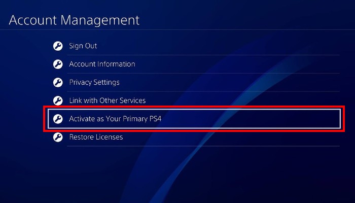 Ps4 Activate Primary Console
