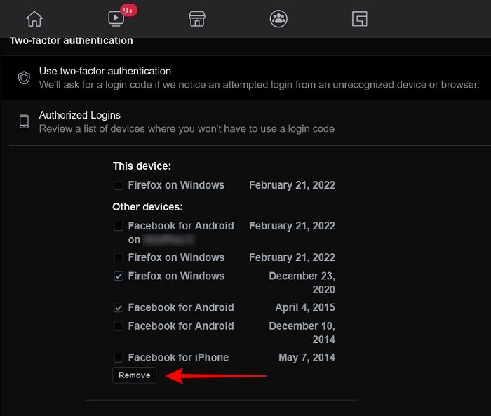 Secure Facebook Desktop Authorized List