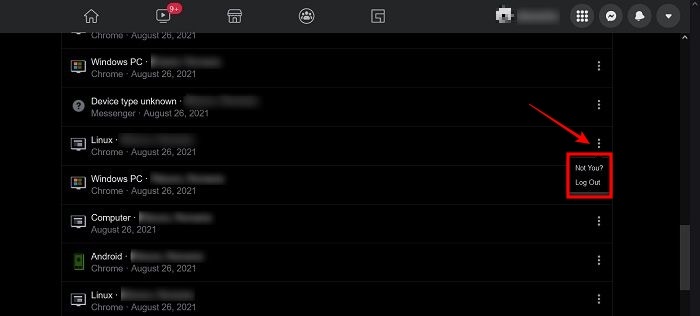 Secure Facebook Desktop Log Out Single Device