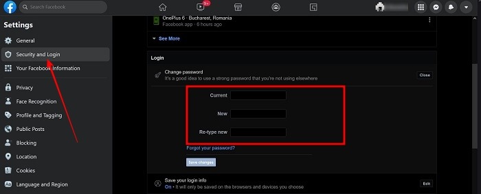Secure Facebook Desktop New Password