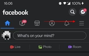 Secure Facebook Mobile Menu