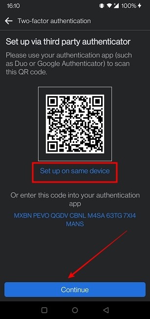 Secure Facebook Mobile Scan Code