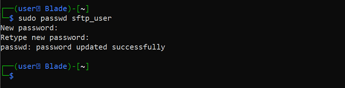 Sftp User Password Change