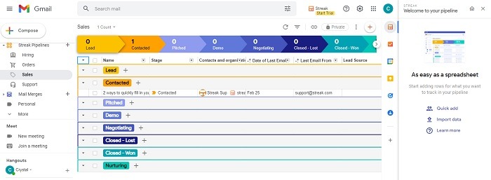 Top All In One Crm Software For Freelancers And Creatives Streak 2