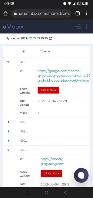 Umobix Review Browser History Mobile