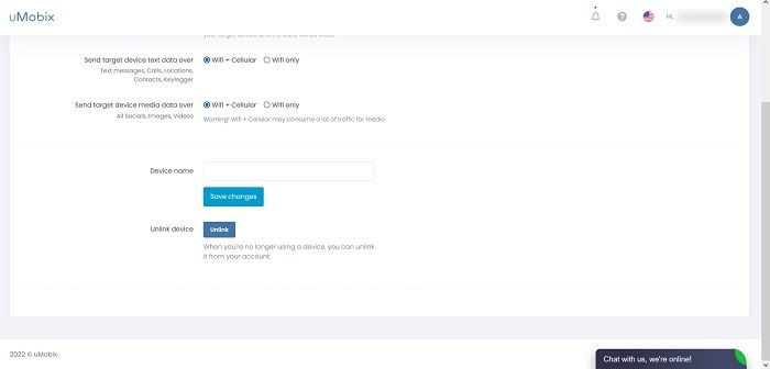 Umobix Review Dashboard Unlink Device