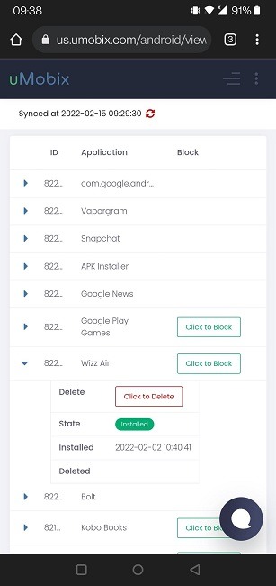 Umobix Review Installed Apps View Mobile