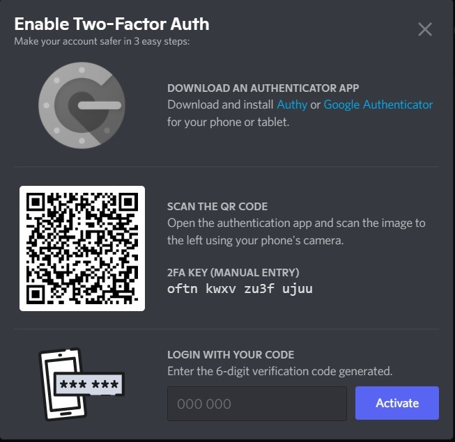 2fa Social Apps Discord Pc Authenticator