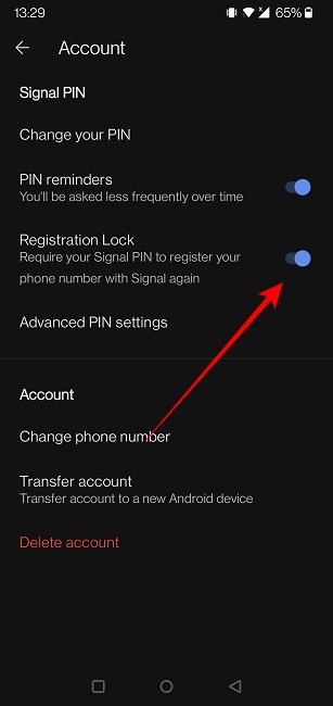 2fa Social Apps Signal Mobile Registraton Lock