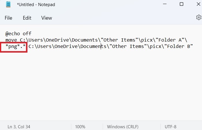 Batch Files Windows11 Filetype Move Command Png Example