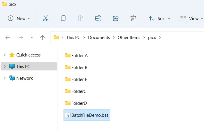 Batch Files Windows11 New Folders Created