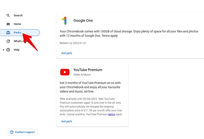 Chromebook Perks