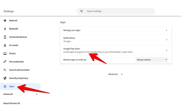 Chromebook Play Store App