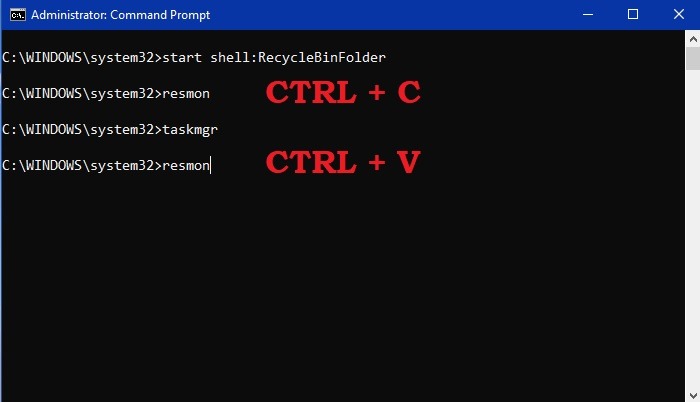 Cmd Copy Paste Windows10 Ctrl C Ctrl V Together
