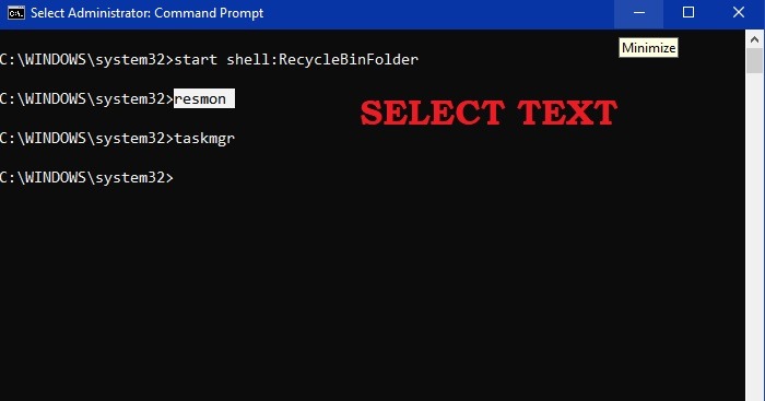 Cmd Copy Paste Windows10 Select Text