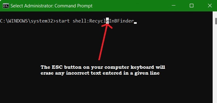 Cmd Copy Paste Windows11 Esc Purpose
